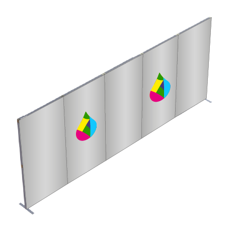 FASTFRAME™ gerade Wand | 5 Module | mit Druck
